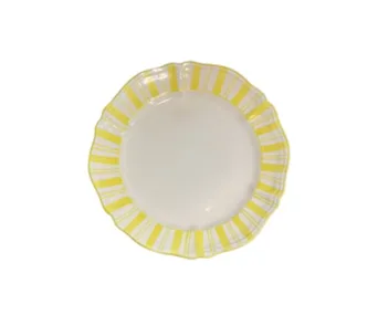 Molto stripe main plate in Bright Yellow, Alex and Trahanas