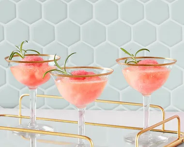 Rosé sorbet mimosa