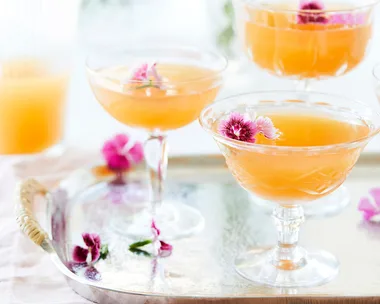 Lillet, gin and guava Autumn rose cocktail