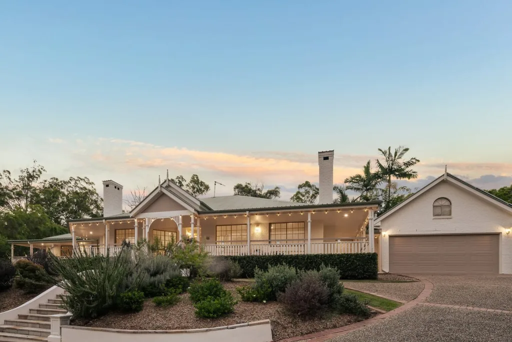 Corey Parker Daisy Hill home exterior cream paint with verandah