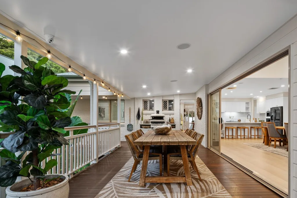 Corey Parker Daisy Hill home external entertaining area with pizza oven