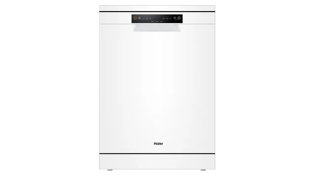 Haier HDW13V1W1 Freestanding dishwasher.