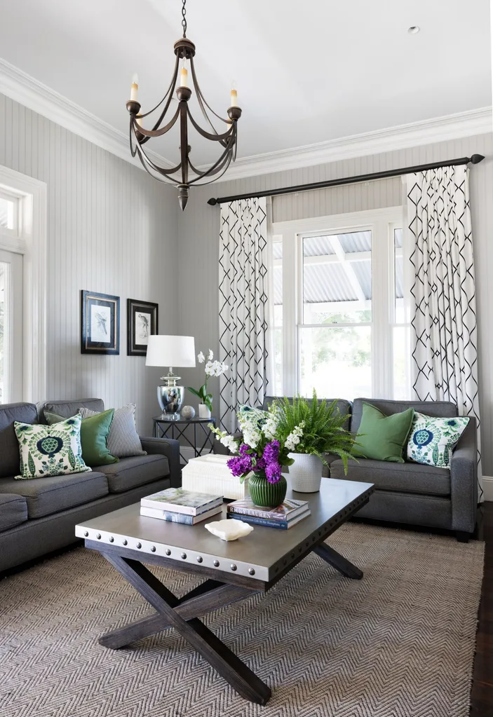 The living room inside a historical Queensland home. 