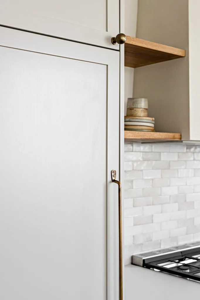 Kitchen cabinet inside a holiday home on the South Coast. 
