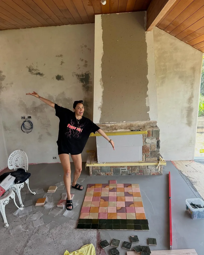 fireplace with Laura