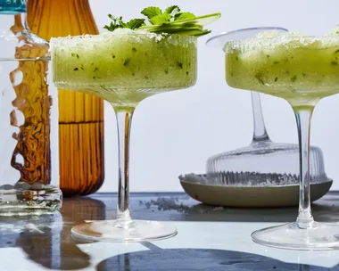 Cloudy apple and cucumber frozen margarita
