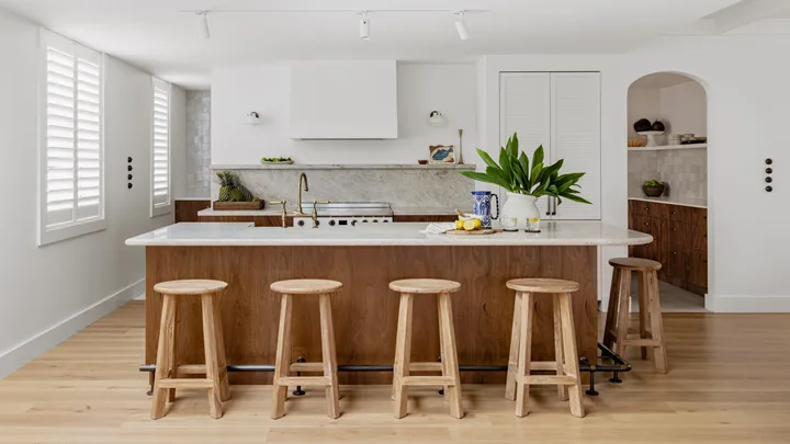 Timber flooring in a kitchen