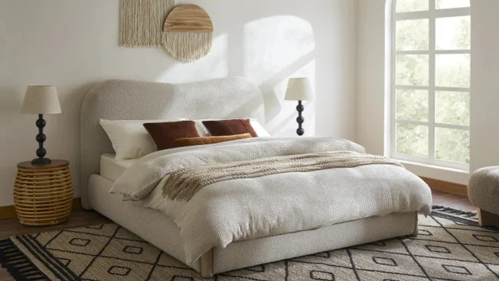 Rochelle performance boucle bed Castlery
