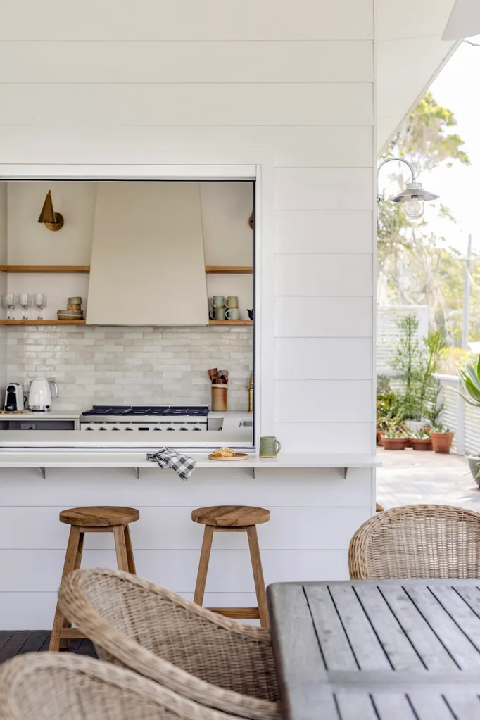 The alfresco of a holiday home on the South Coast. 