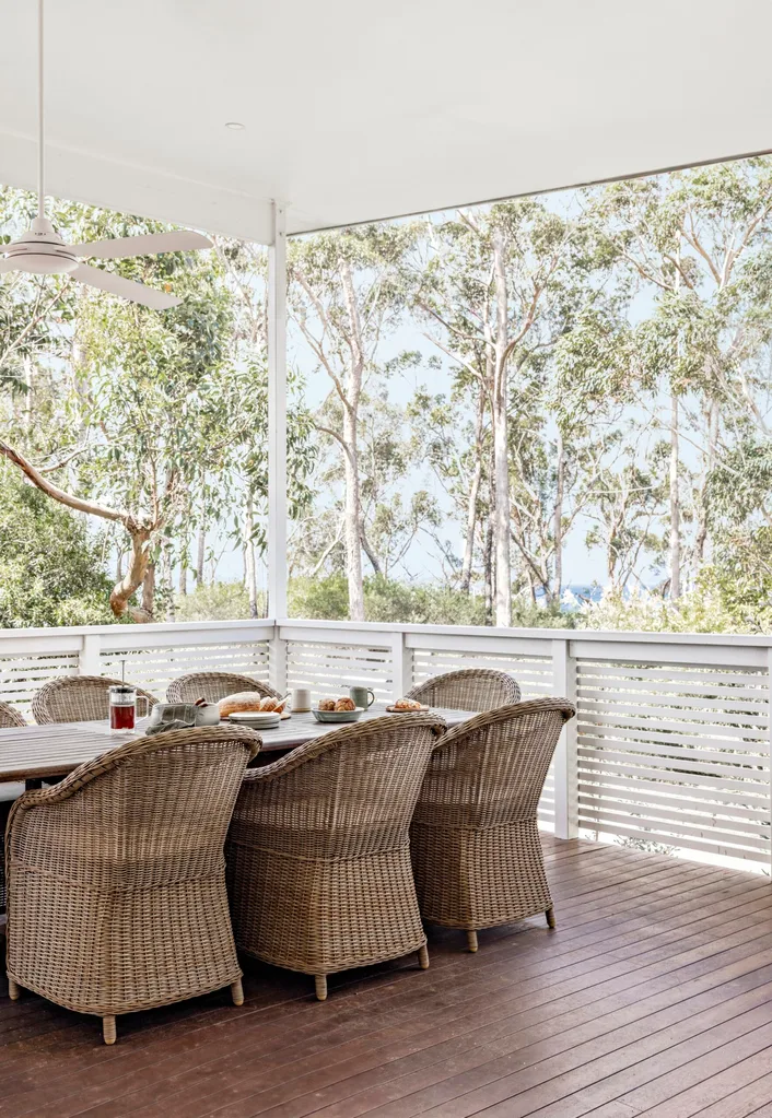 The alfresco area of a South Coast holiday home.
